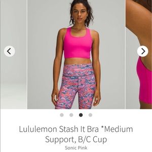 ✨ Lululemon Sonic Pink Sports Bar 8